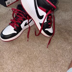 Black and Red High-Top Sneakers